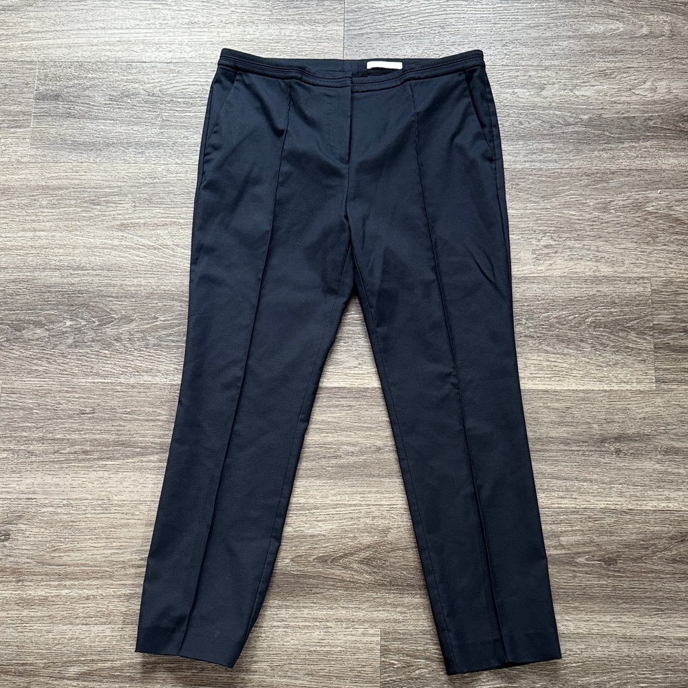 Hugo Boss Navy Pants Women's Tailored Trousers Mid rise Cotton Blend